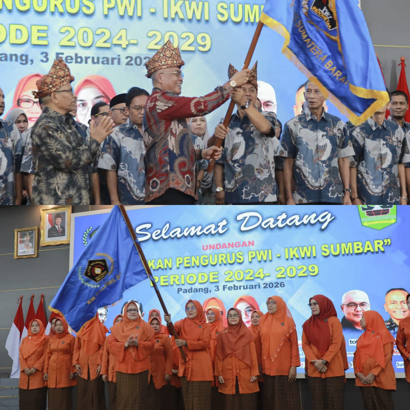 Pelantikan PWI & IKWI Sumbar